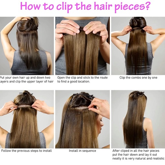 14” Chocolate Brown to Caramel Blonde 4/27 Clip In Human Hair Extensions 120g ME - Picture 5 of 13